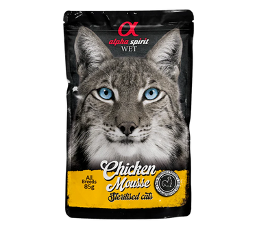 Chicken Mousse for Sterilized Cats, 24 x 85 g Pouches